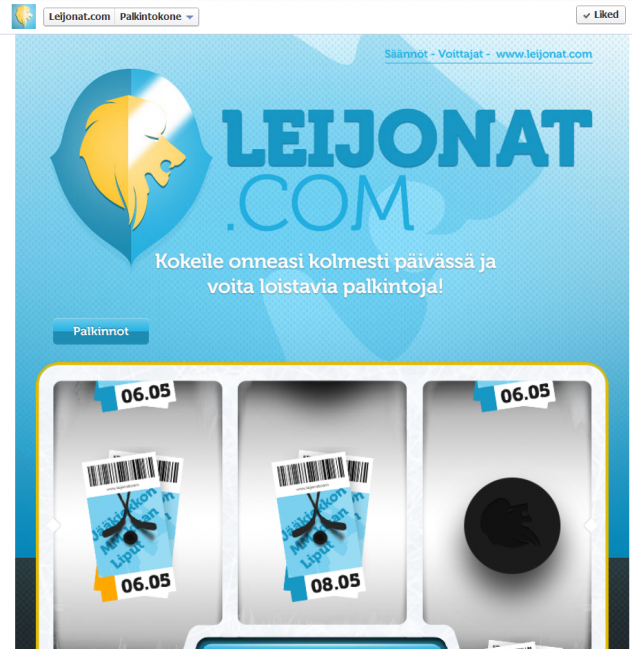 Leijonat palkintokone