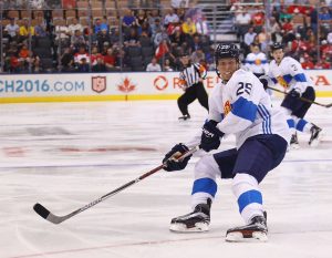 TORONTO, ON - SEPTEMBER 20: Patrik Laine #29 of Team Finland skates against Team Sweden during the World Cup of Hockey tournament at the Air Canada Centre on September 20, 2016 in Toronto, Canada. (Photo by Bruce Bennett/Getty Images)