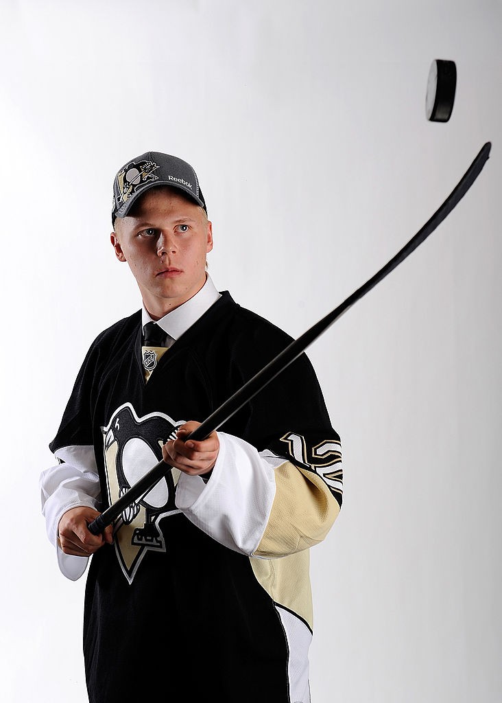 PITTSBURGH, PA - JUNE 22: Olli Maatta, 22nd overall pick by the Pittsburgh Penguins, poses for a portrait during Round One of the 2012 NHL Entry Draft at Consol Energy Center on June 22, 2012 in Pittsburgh, Pennsylvania. (Photo by Jamie Sabau/Getty Images)