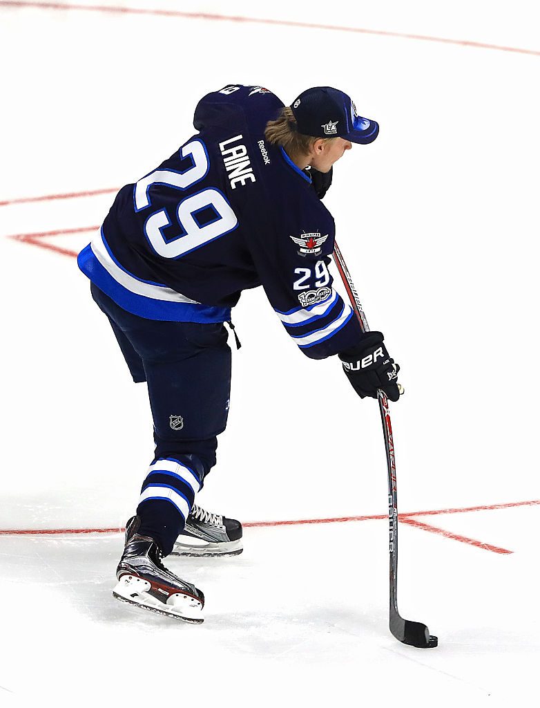 LOS ANGELES, CA - JANUARY 28: Patrik Laine #29 of the Winnipeg Jets competes in the DraftKings NHL Accuracy Shooting event during the 2017 Coors Light NHL All-Star Skills Competition as part of the 2017 NHL All-Star Weekend at STAPLES Center on January 28, 2017 in Los Angeles, California. (Photo by Sean M. Haffey/Getty Images)