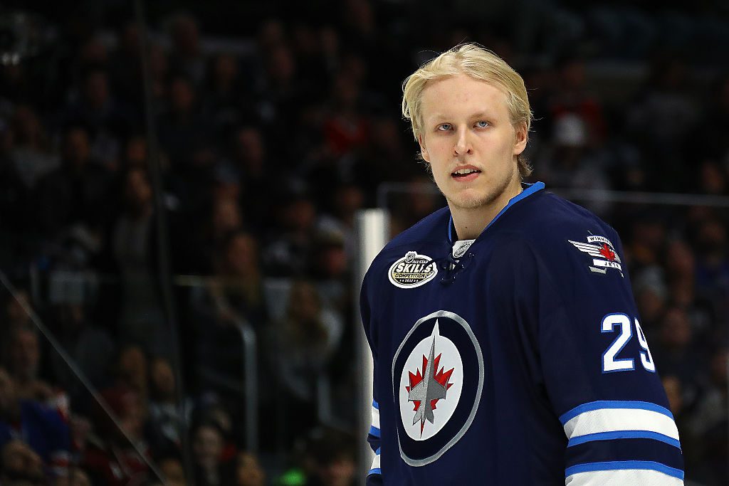 LOS ANGELES, CA - JANUARY 28: Patrik Laine #29 of the Winnipeg Jets competes in the Bridgestone NHL Fastest Skater event during the 2017 Coors Light NHL All-Star Skills Competition as part of the 2017 NHL All-Star Weekend at STAPLES Center on January 28, 2017 in Los Angeles, California. (Photo by Bruce Bennett/Getty Images)